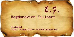 Bogdanovics Filibert névjegykártya